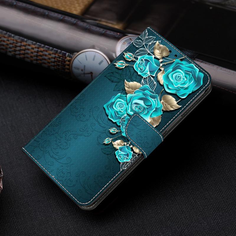 Кожаный чехол-книжка для Samsung Galaxy S8 9 S10 10E S20 21 22 S23 S24 FE Plus Ultra 3D Модный цветочный узор Расписной кошелек Funda