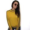 Hirsionsan Autumn Winter Sweater Women 2021 O Neck Knitted Pullovers Female Soft Basic Striped Jumper Casual Thicken Sweaters