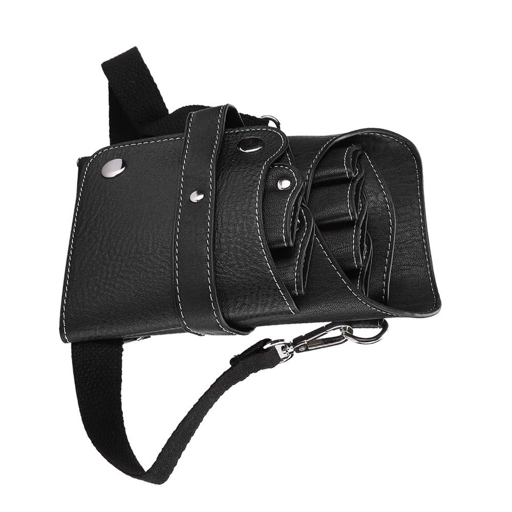 Adjustable Strap Hairdressing Tool Storage Bag Multi-Compartment Scissors Holder Case For Barbers