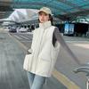 Autumn and Winter New Versatile Cotton Vest Women Wear Loose Thickened Down Cotton Outer Wear Cotton Jacket Vest Trendy