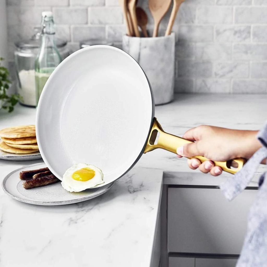 GREENPAN PADOVA FRYING PAN & Wok (28CM) Dishwasher Oven Safe PFAS-Free Smokey Sky Blue