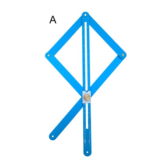 Угловой угломер со шкалами, высокоточный многофункциональный диагональный угольник из алюминиевого сплава, линейка, транспортир, инструменты для измерения углов при деревообработке