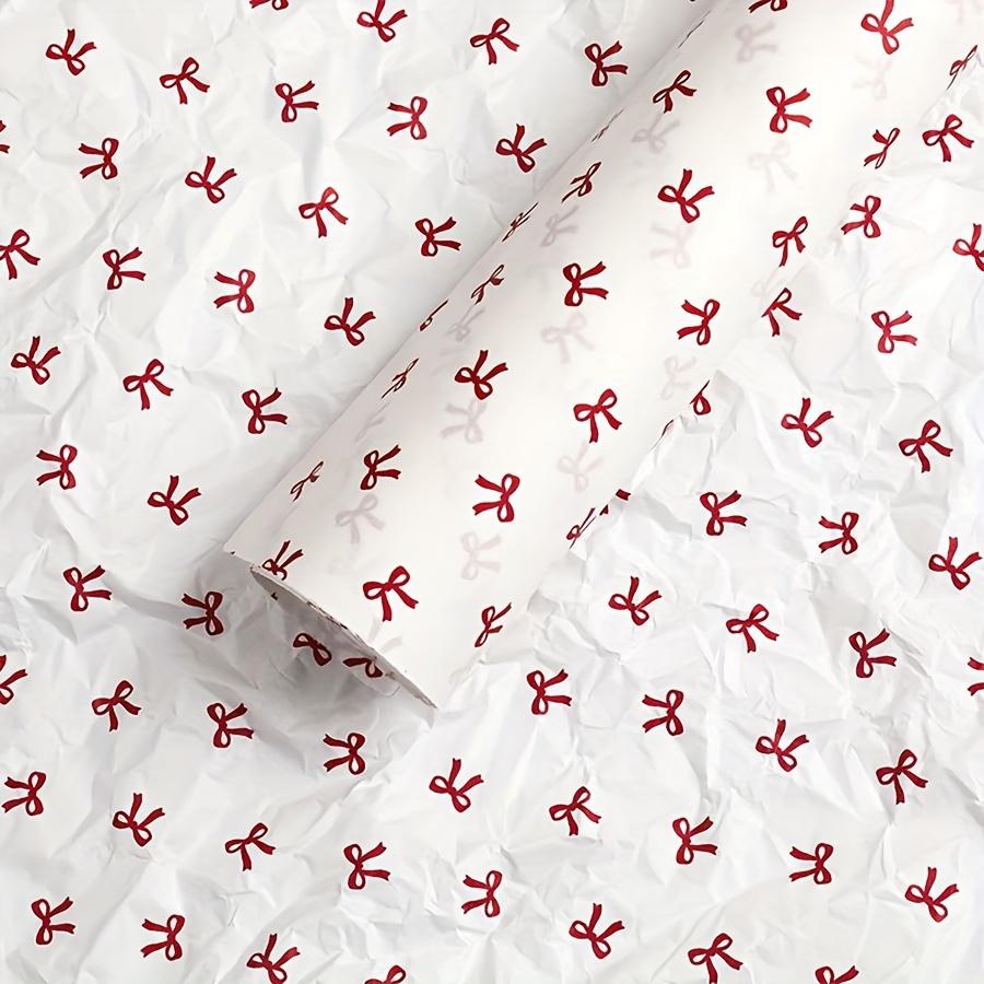 20Pcs/set Soft Thin Paper Bow Pattern Packaging Paper Flower Gift Packaging Paper Christmas Gift Decoration Gift Box Packaging Bouquet Paper