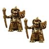 1/2Pcs Brass Witch Frog Figurine Metal Carving Miniature Frog Statue Animal Sculpture Halloween Feng Shui Decoration Home Office Desktop Ornament