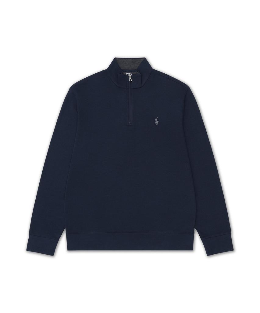 POLO RALPH LAUREN Luxury Jersey Quarter Zipper Pullover - Navy