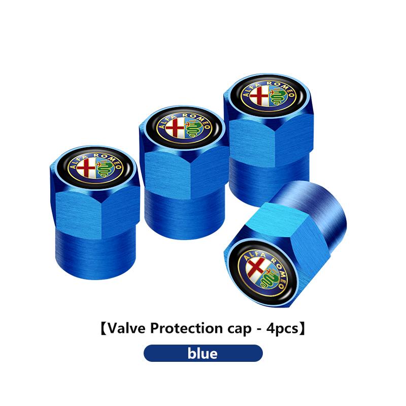 For Alfa Romeo 4Pcs Car Tire Valve Value Protection Caps Badge Accessories For Alfa Romeo 159 Giulietta 156 147 Giulia Mito GT S