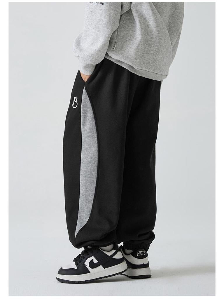 Hai Ma 2025 Осень Мальчики Махровые Спортивные Штаны - Модные Спортивные Штаны в Корейском Стиле для Детей