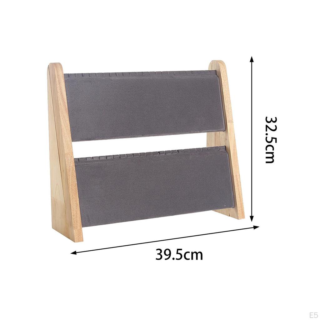 Necklace Display Stand Chain Holder Ornament 2 Layer Folded Jewelry Storage Pendant Organizer for