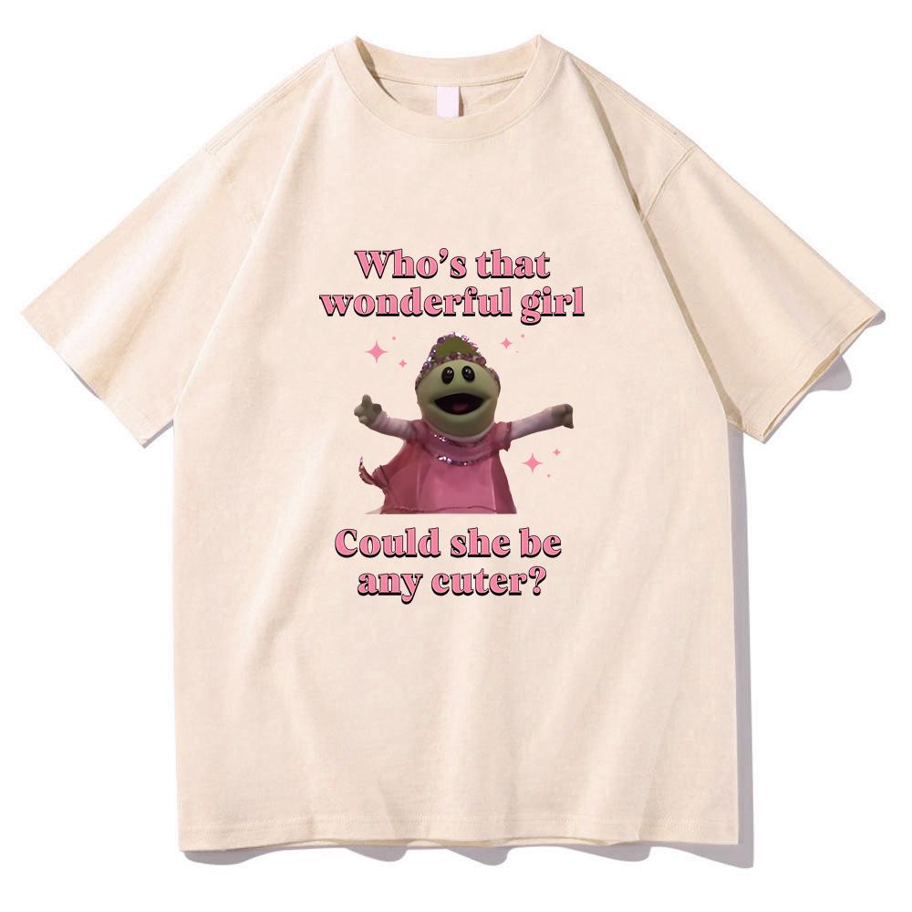 Nanalan Who's That Wonderful Girl Tshirts Cartoon Kawaii Graphic Printing Tee-shirt Cotton Short Sleeve O-neck T-shirt Clothing