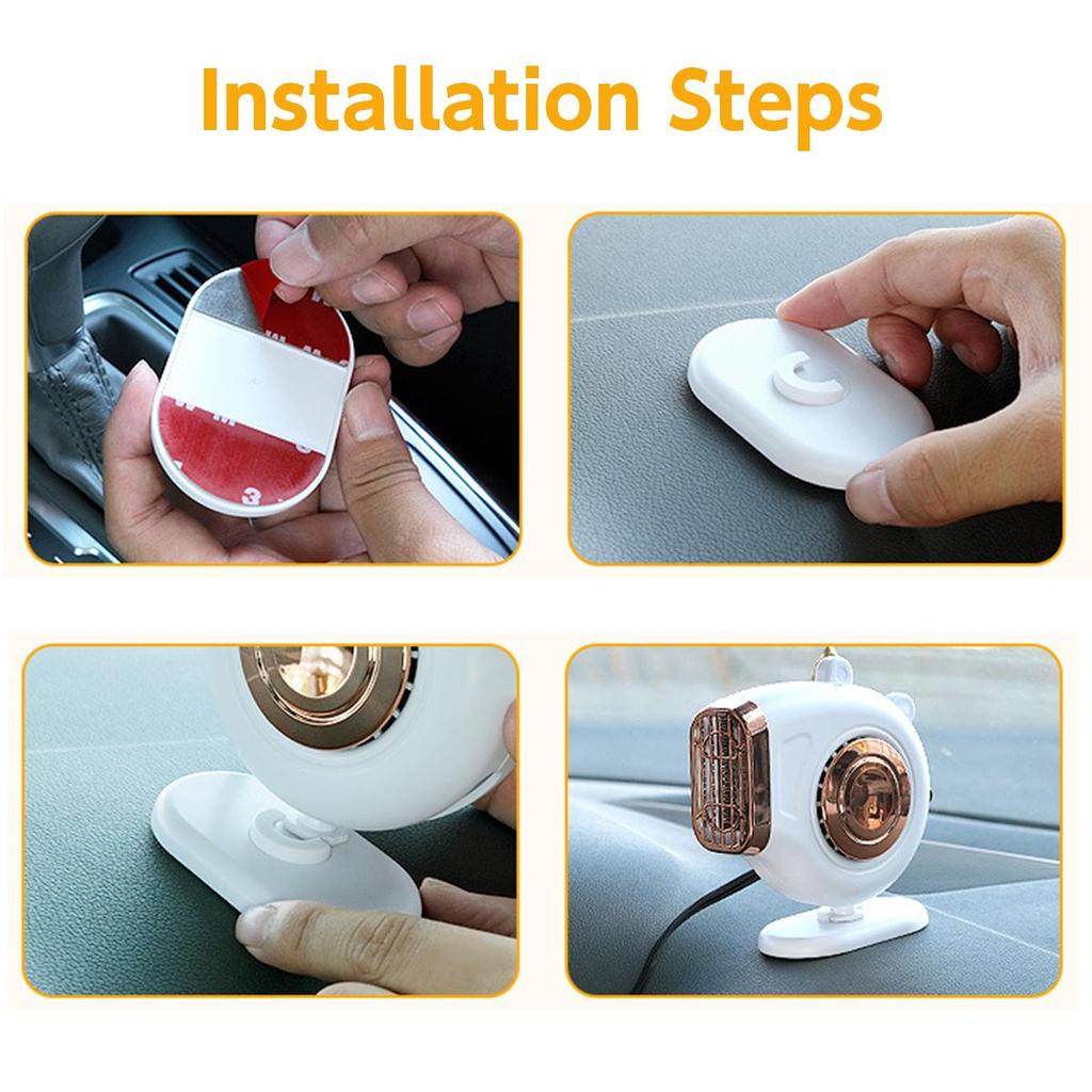 4In1 12V/24V Demister Автомобильный обогреватель Вентилятор для лобового стекла Портативный быстрый нагрев окон Противозапотеватель автомобиля Обогреватель