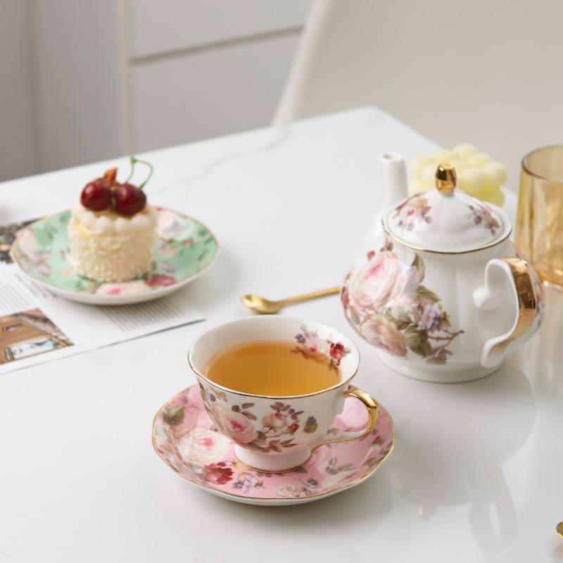 Керамическая кофейная чашка с изображением цветка камелии для домашнего хозяйства, чашка для послеобеденного чая