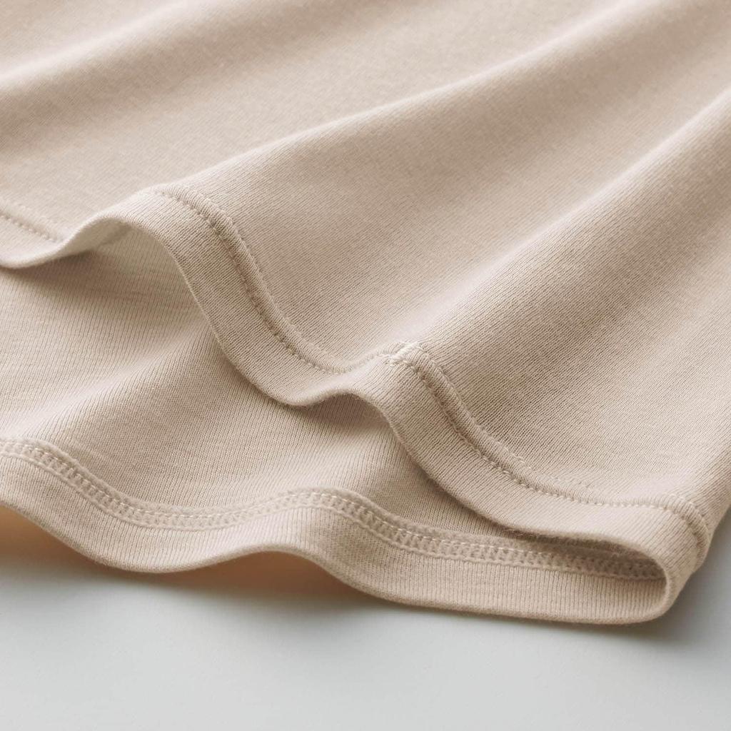 Belle Maison Inner with Sand Size M Women's Sweat-Absorbing Shirt, Cotton, Extra-Large Sweat-Absorbing Pads, Three-Quarter Sleeves, Deodorizing,