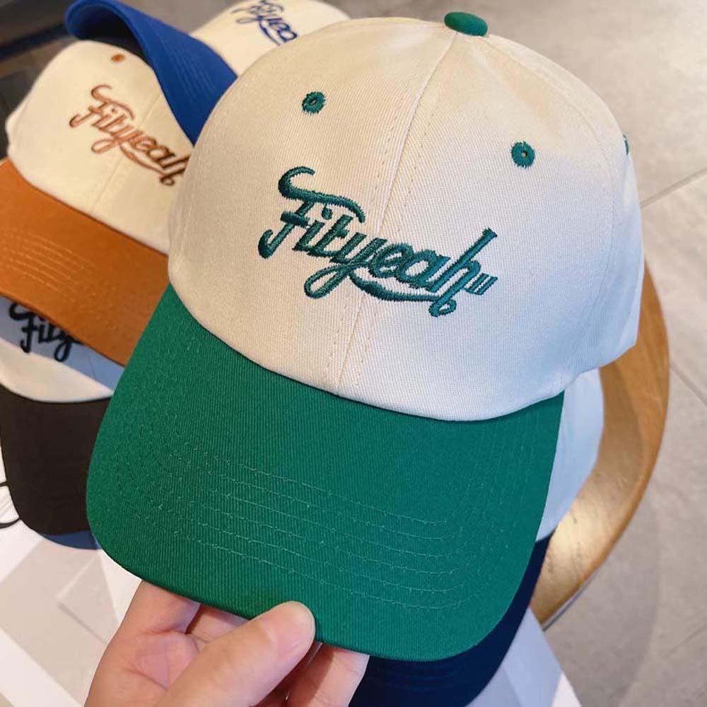 Sunscreen Unisex Peaked Cap Korean Style Summer Sunshade Hats Letter Embroidery Baseball Cap  Men