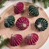 6PCS Shatterproof Christmas Hanging Balls Flocking Xmas Tree Ornaments  Wedding Party Ornaments