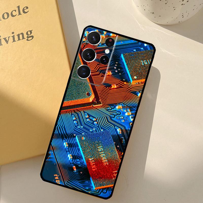 Технологичная Мужская Роскошная Чехол-Крышка для Телефона Samsung Galaxy S25 Ultra S20 S21 S22 S23 S24 Plus S9 S10 S25 FE
