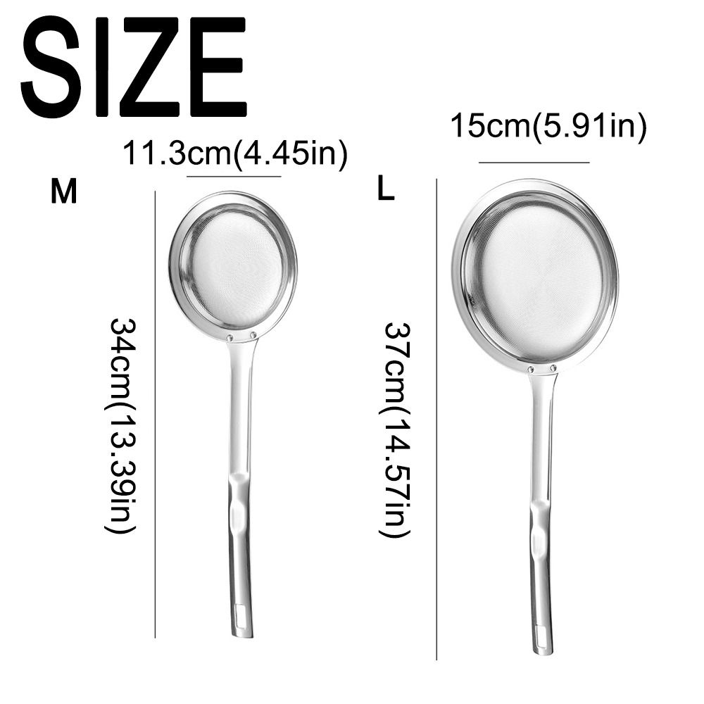 Скиммер для масла из нержавеющей стали с длинной ручкой, многоразовая ложка для фильтрации масла, кухонные гаджеты