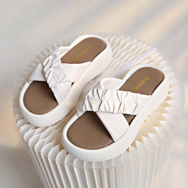 Наступать в дерьмо приятно шлепанцы женские летняя обувь 2025 новая платформа модные пляжные туфли с юбками шлепанцы на перемычке беременные женщины