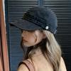 56cm To 58cm Head Size Sun Hat Suede Cap Vintage Curved Brim Hat Sun Protection