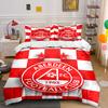 Aberdeen FC Patterned Bedding Set Bedding Duvet Cover Set Duvet Cover Pillowcases  (1 * Duvet Cover 2 * Pillowcases, without duvet insert)