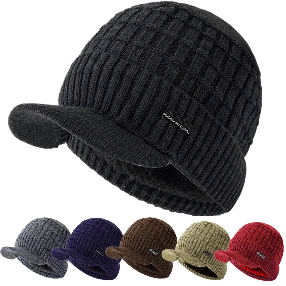 Unisex Winter Hat Plush Fleece Lined Warm Cap Stylish Soft Beanie Hat For Men Women Outdoor Knitted Hat