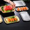 Rectangular Non-Stick Bread Cake Baking Tray  Stainless Steel Cookie Cooking Pan Steamed Sausage Dishes Fruit Grill Fish Plate