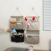 Hanging Storage Bag Multi Pockets Large Capacity Wall Mount Organization Bedside Keys Headband Organizer Bag Household Supplies