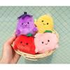 Pochamaru Summer Freshly Picked Series Eggplant Plush Toy, Height approx. 12cm, Ages 6+