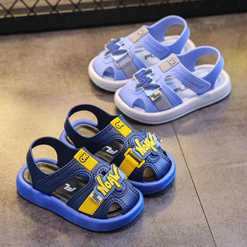 Детские тапочки Летняя детская обувь Пляжная обувь Нескользящие мягкие детские сандалии с рисунком