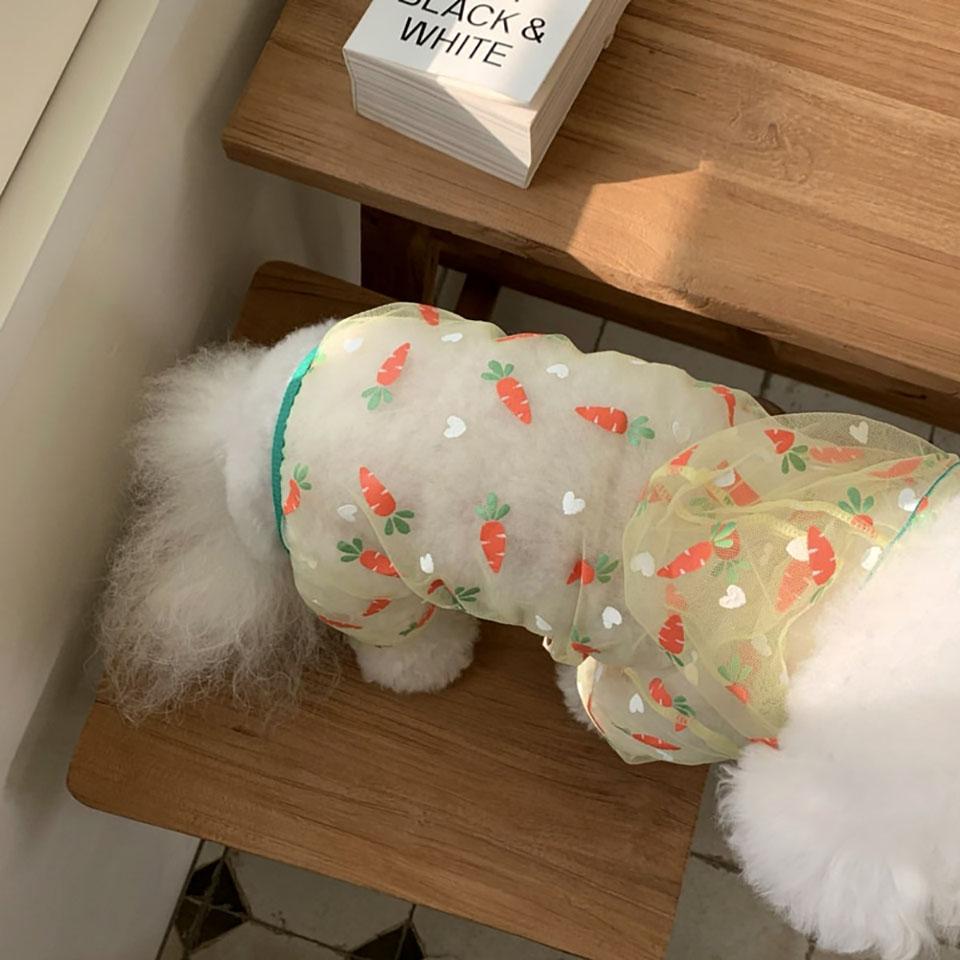 Дышащий сетчатый комбинезон для щенков, защита от комаров, прохладная одежда для собак, летняя одежда для четвероногих собак, комбинезоны для померанских шпицев