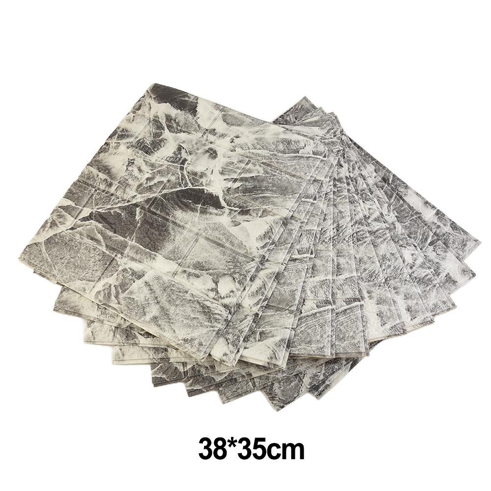 10x Large 3D Tile Brick Wall Sticker Self-adhesive Waterproof Foam Panel Set