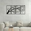 4-Piece Stunning Tree of Life Metal Wall Art - Black Branches for Indoor/Outdoor Decor | Perfect Housewarming Gift