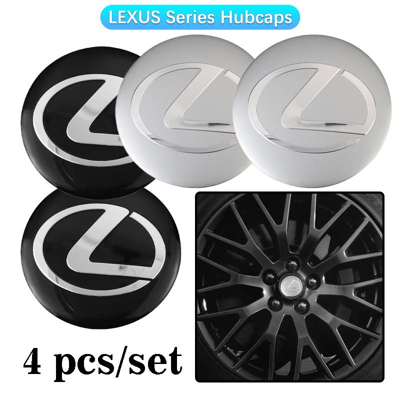 4Pcs 56mm Car Wheel Stickers Center Hub Cap Car Emblem Badge Decal Accessories For Lexus F SPORT GS GX IS LS LX CT LC RC LBX NX KLUWV1