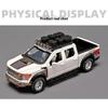 Масштаб 1/24 Пикап Ford Raptor F-150 Модель автомобиля из сплава Симуляция Внедорожник, Подарок для мальчика, Звук и свет Детская игрушка Украшения