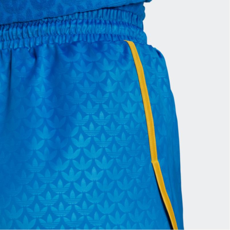 adidas Originals Heritage Логотип-монограмма Принт Пояс на шнурке Спортивные Повседневные Шорты Женские Синий IB2063