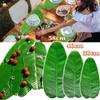 1Pcs Simulation Artificial Banana Leaf Heat Resistant Kitchen Placemats  Party Wedding Decoration