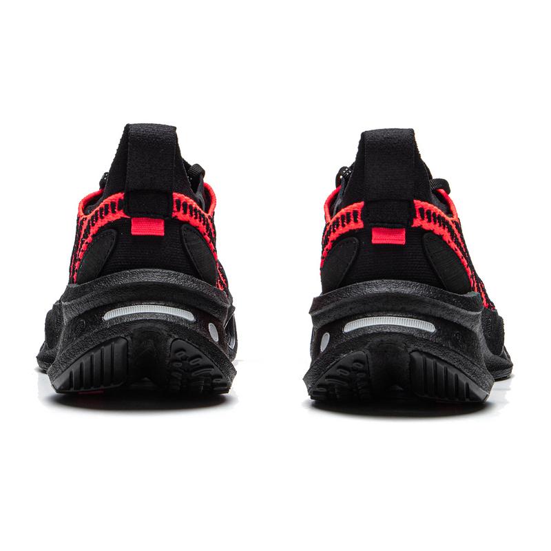 Li Ning Trendy Versatile Non-Slip Wear-Resistant Low-Top Casual Shoes Unisex Casual Shoes Red Black AZGU043-7