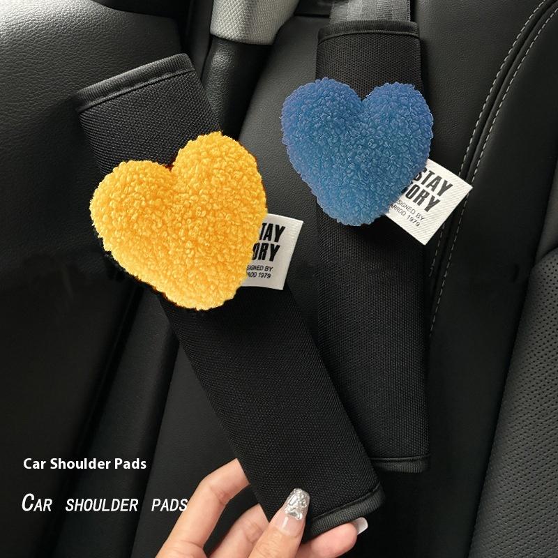 Love Heart Car Styling Seat Belt Cover Soft Chest Protection Car Seatbelt Shoulder Pad Neck Support Cushion Safety Belt Pad