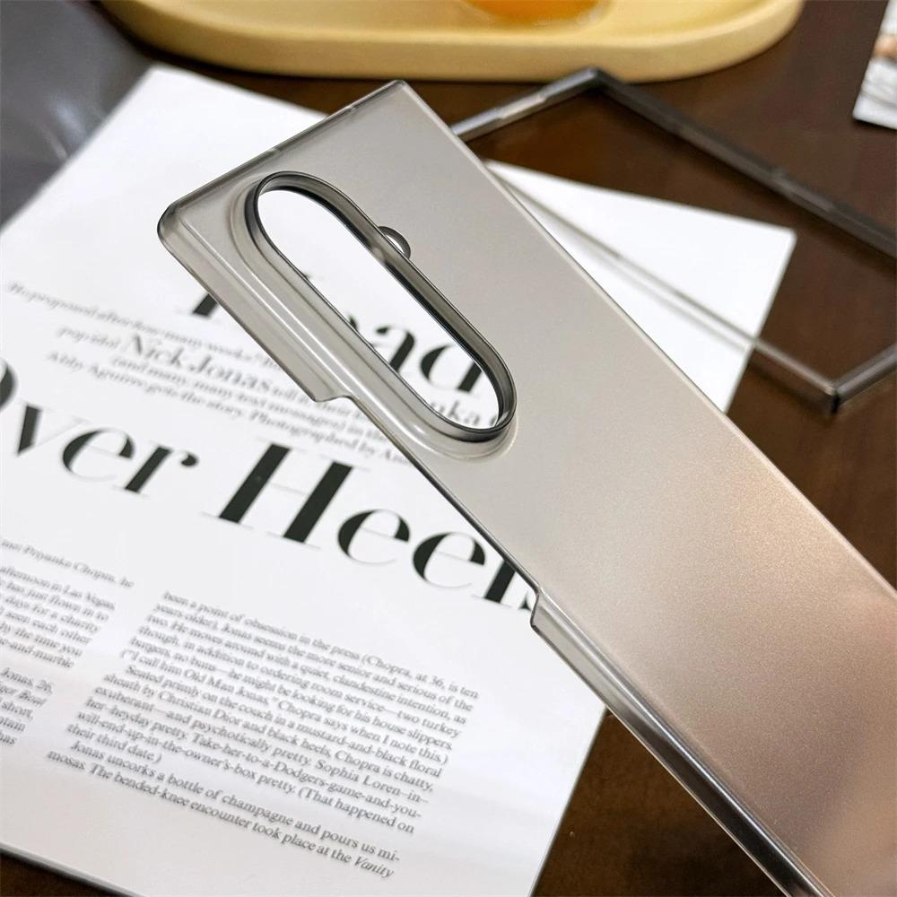 Деловой Ультратонкий Матовый Прозрачный Чехол для Телефона Для Samsung Galaxy Z Fold 7 6 5 4 Жесткий Бампер Ударопрочный Защита Задняя Крышка