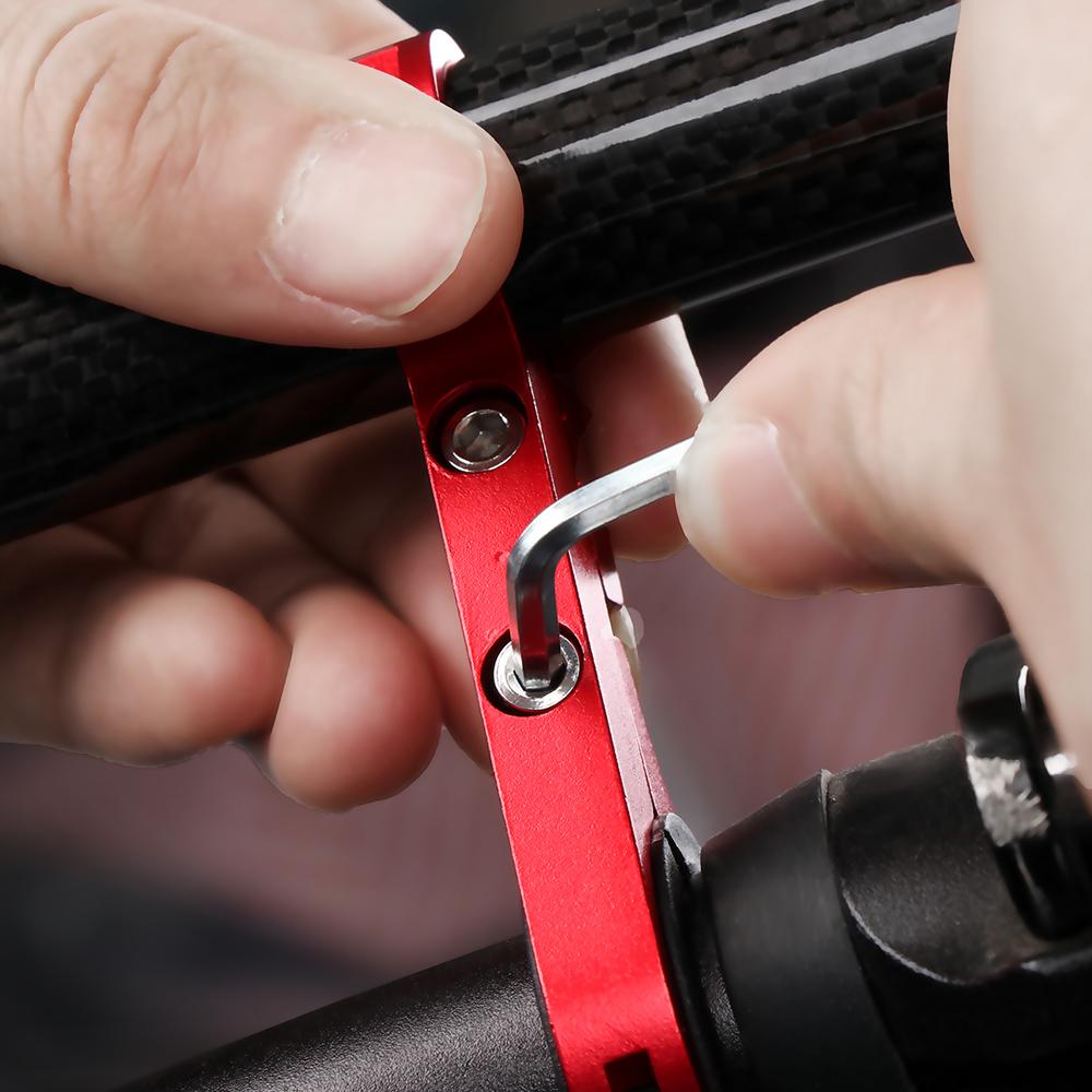 Mountain Bicycle Lamp Mount Aluminum Alloy Bike Handlebar Extender Fiber Double Tube Bracket