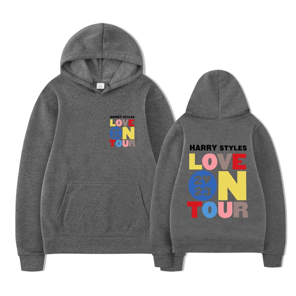 Love on Tour Print Fashion Sweatshirt Hip Hop Casual Tops Oversize Unisex Autumn Winter Fleece Streetwear Tops