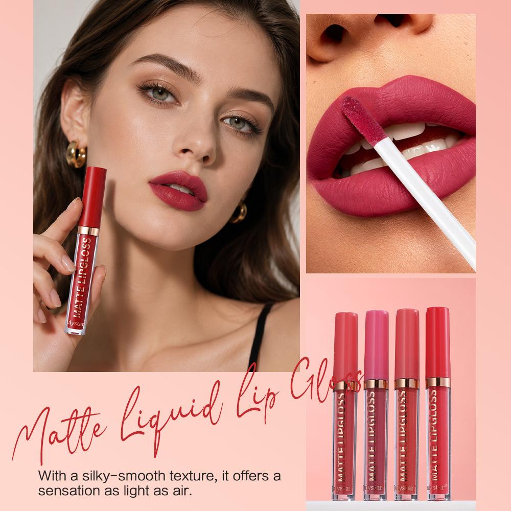 Julystar 12pcs Matte Lip Gloss Set Liquid Lipstick Waterproof Velvet Matte Lip Tint Long-Lasting High Pigment Makeup Cosmetics Gift for Women