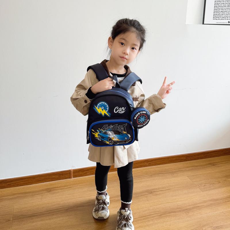 Kindergarten Baby Schoolbag Cartoon Animation Foreign Style Printing Boys And Girls Backpack Children'S Backpack Tide