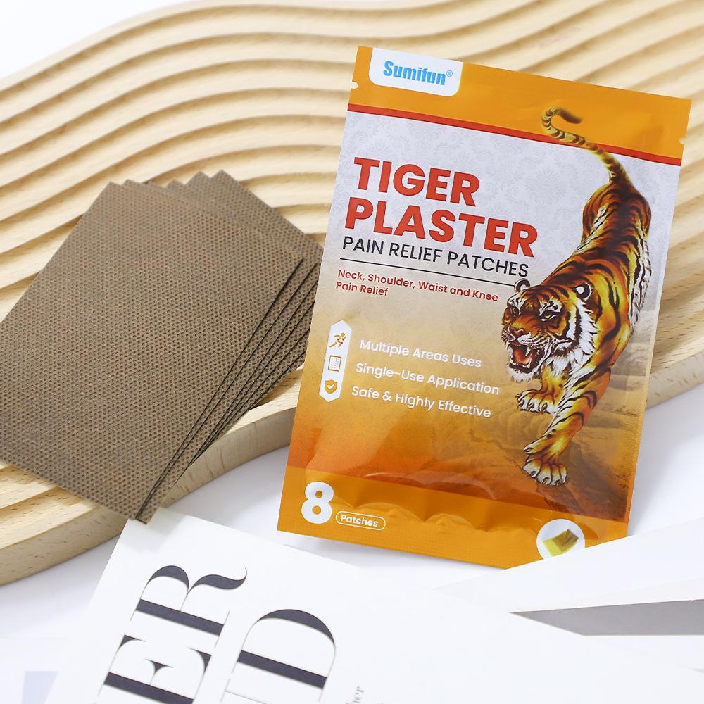 8 шт./упаковка Английский тигровый пластырь Дальний инфракрасный облегчение боли в мышцах
