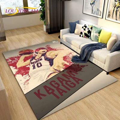 Баскетбольный коврик Куроко с героями мультфильмов, ковер для гостиной, спальни, дивана, коврик для украшения, детский нескользящий напольный коврик
