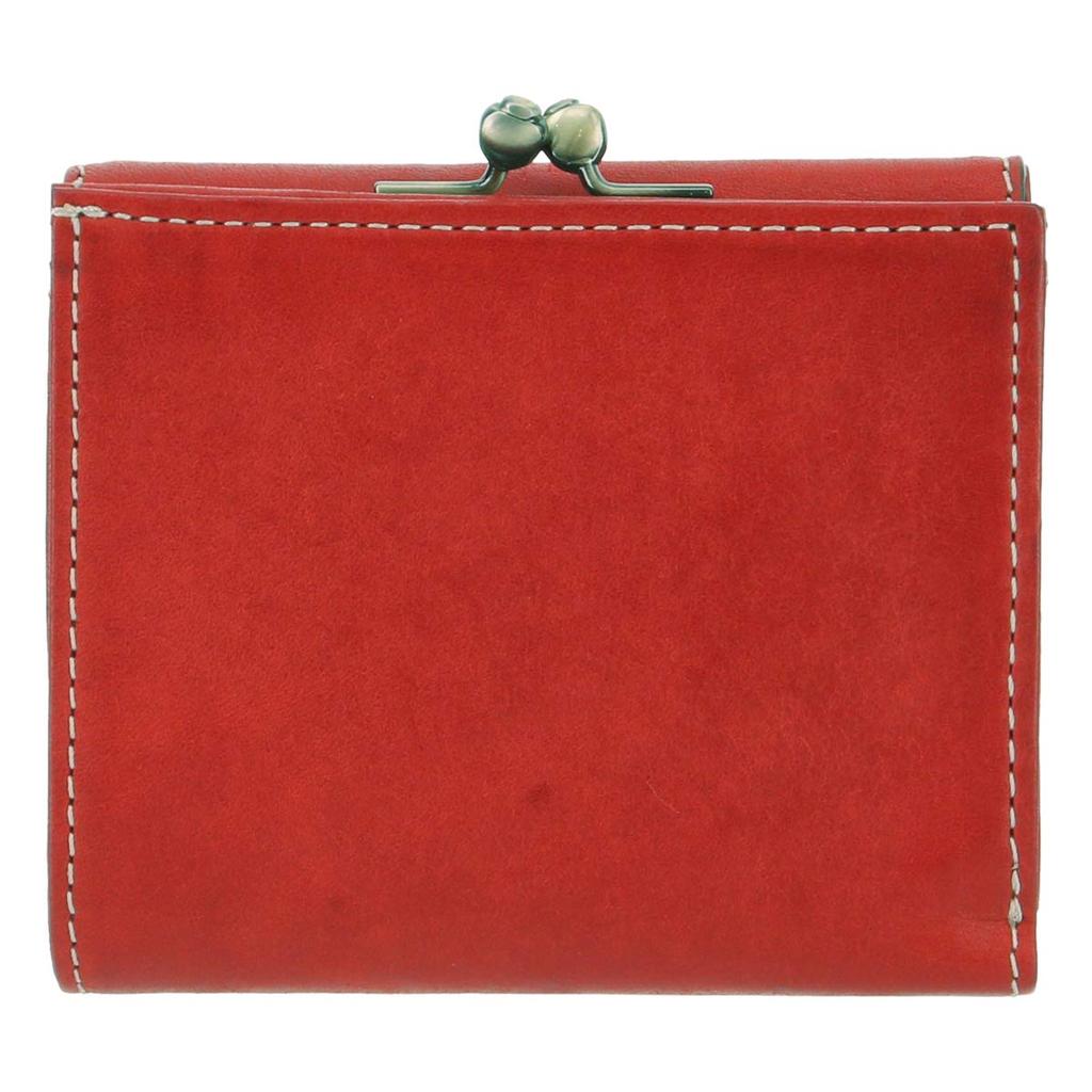 Кошелек двойного сложения из натуральной кожи Coraggio Green [Dakota] женский DA-36441-50