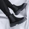 Big Size Men Casual Party Nightclub High Chelsea Boot Cow Suede Leather Shoes Cowboy Autumn Winter Boot Long Platform Botas Male