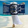 proof beach towel with Dallas Cowboys pattern - soft,absorbent,quick-drying,machine washable - perfect for swimming,camping,bathing