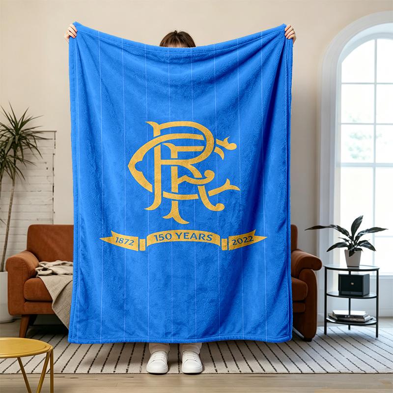 Rangers Football Club Soft and comfortable flannel Suitable for sofas living rooms outdoor camping travel and also makes a great anniversary gift