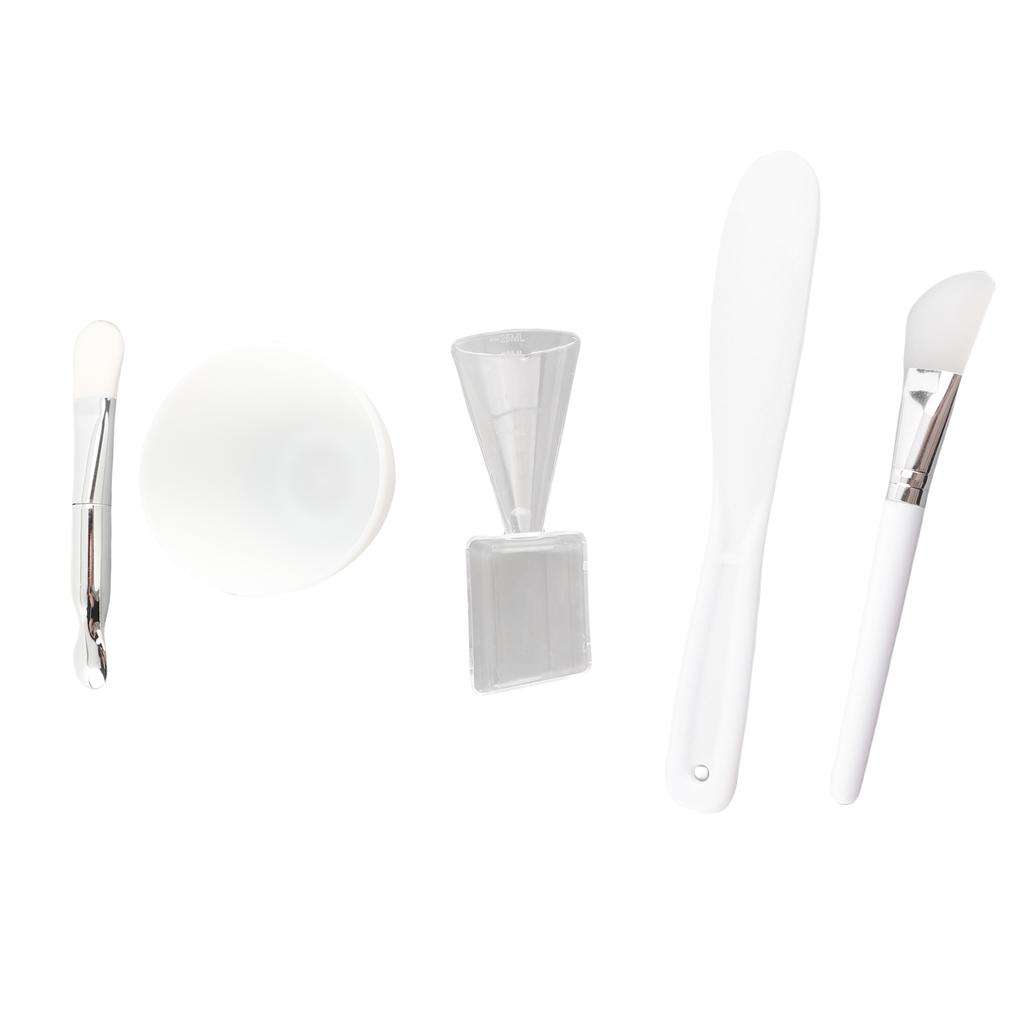 Инструмент для масок для лица своими руками Силиконовая кисть Мягкая кисть Миска для смешивания Шпатель Мерный стаканчик Набор