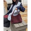 Genuine Suede Cowhide Women Shoulder & Crossbody Handbag Luxury Texture Available In Coffee, Angola Red